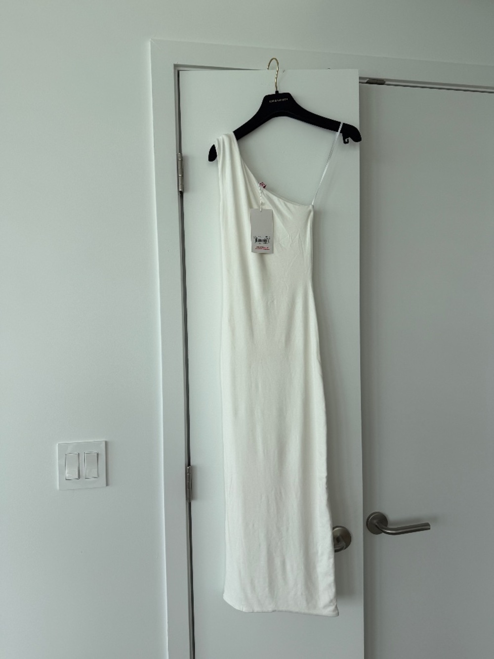 Bayse White One Shoulder Dress